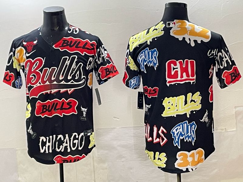 Men Chicago Bulls Nike blank Black NBA 2025 Jersey style 01